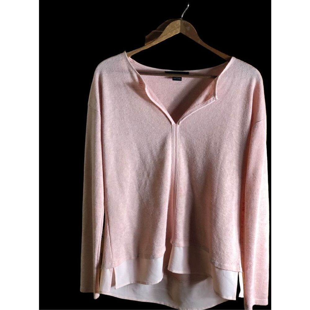 Anthropologie‎ Sanctuary super soft pink vneck sweater women's size small